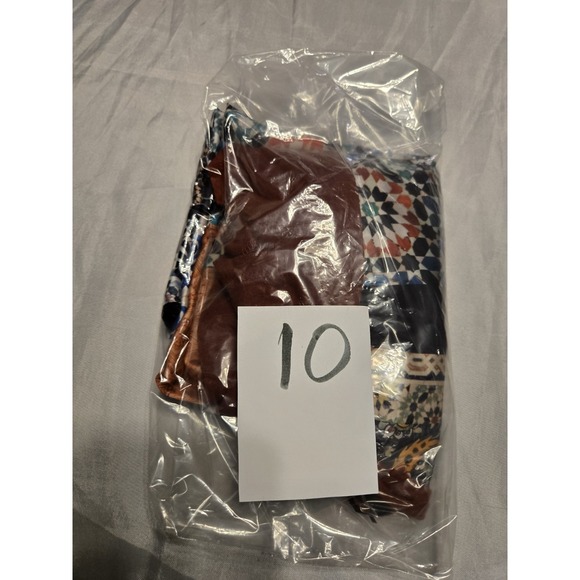 Zara‎ W/B Collection Womens Small Scarf Print Silky Feel Shirt Cap Sleeve Rust - Picture 7 of 7